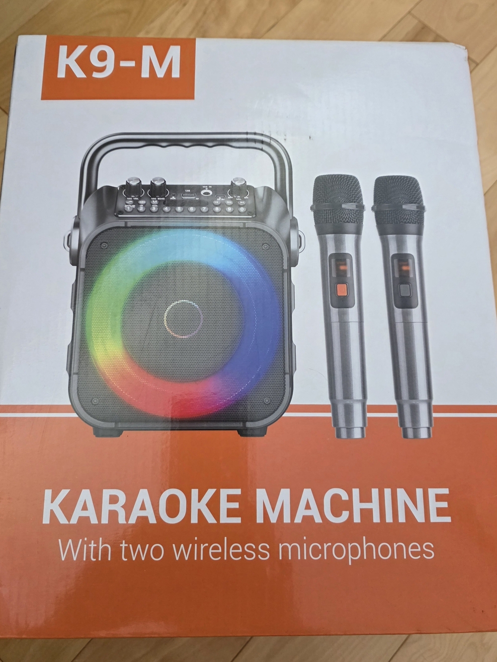 K9-M Portable Karaoke Machine with Two Wireless Microphones
